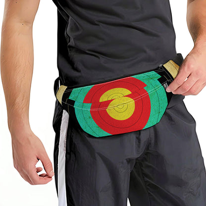 Grunge Bullseye Target Print Fanny Pack
