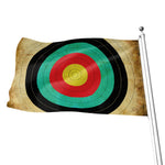 Grunge Bullseye Target Print Flag