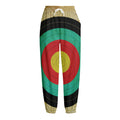 Grunge Bullseye Target Print Fleece Lined Knit Pants
