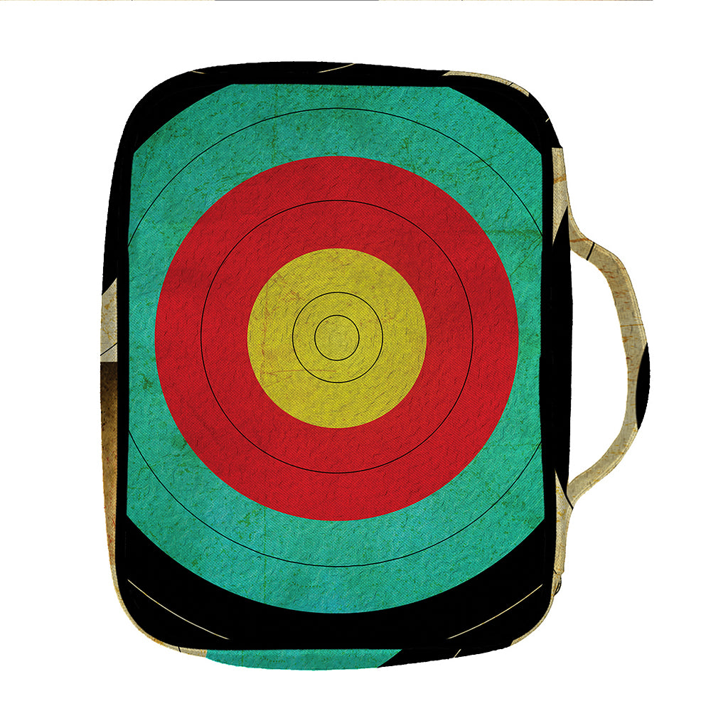 Grunge Bullseye Target Print Front Pocket Bible Bag