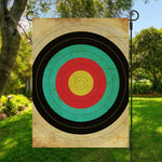 Grunge Bullseye Target Print Garden Flag