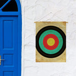 Grunge Bullseye Target Print Garden Flag