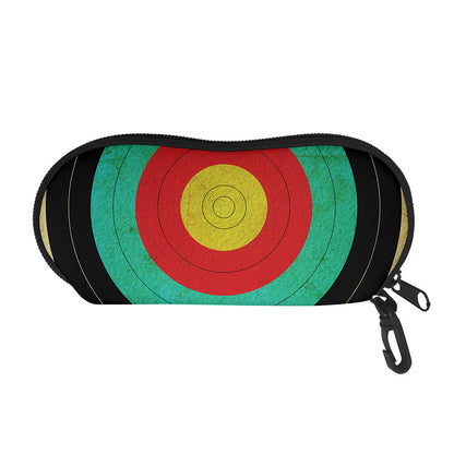 Grunge Bullseye Target Print Glasses Case
