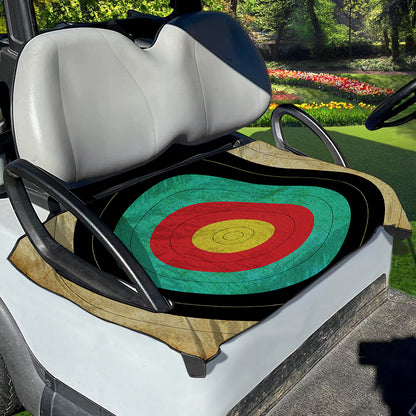 Grunge Bullseye Target Print Golf Cart Seat Cover