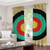 Grunge Bullseye Target Print Grommet Curtains