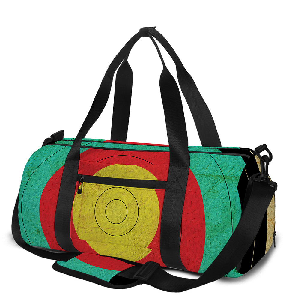 Grunge Bullseye Target Print Gym Bag