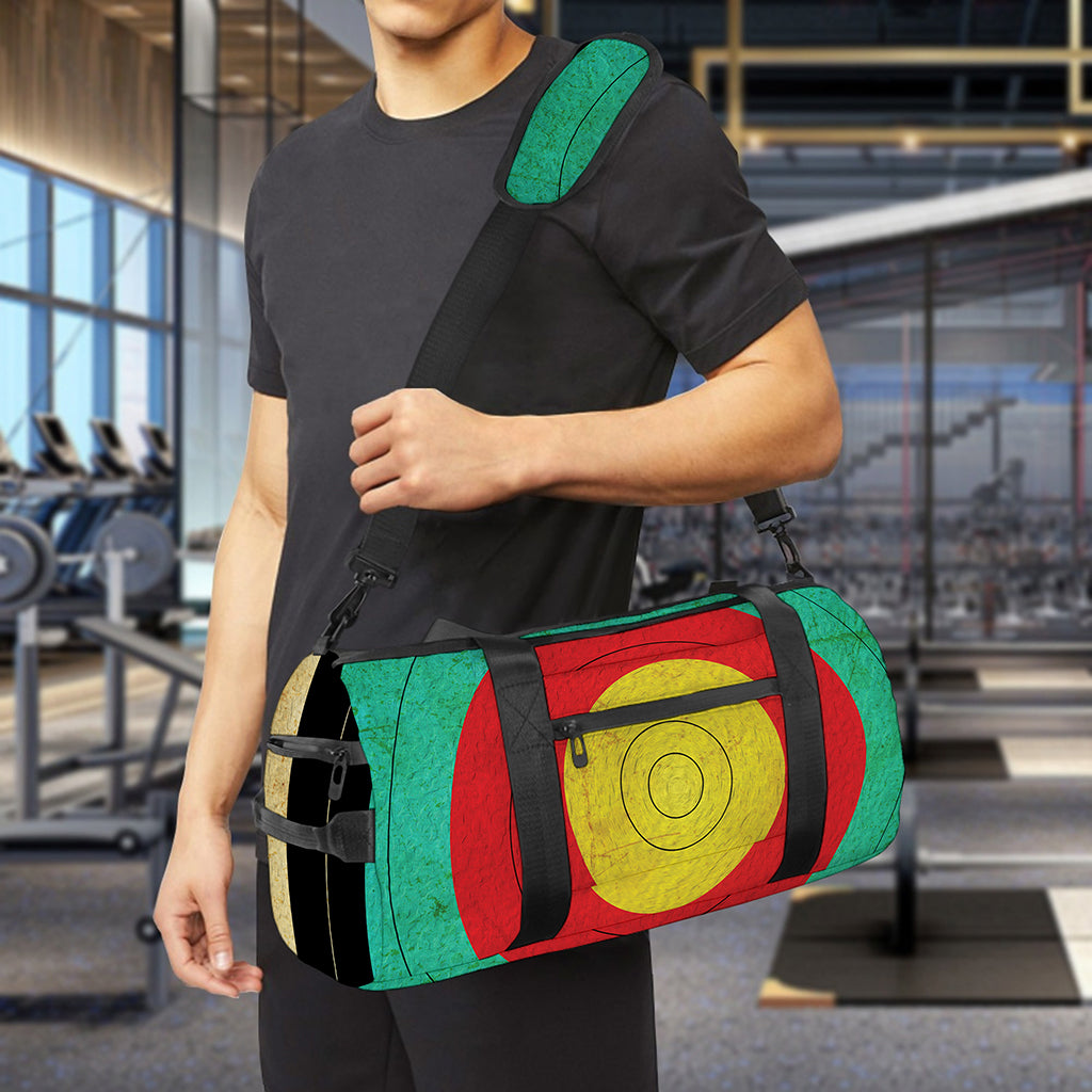 Grunge Bullseye Target Print Gym Bag