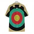 Grunge Bullseye Target Print Hawaiian Shirt