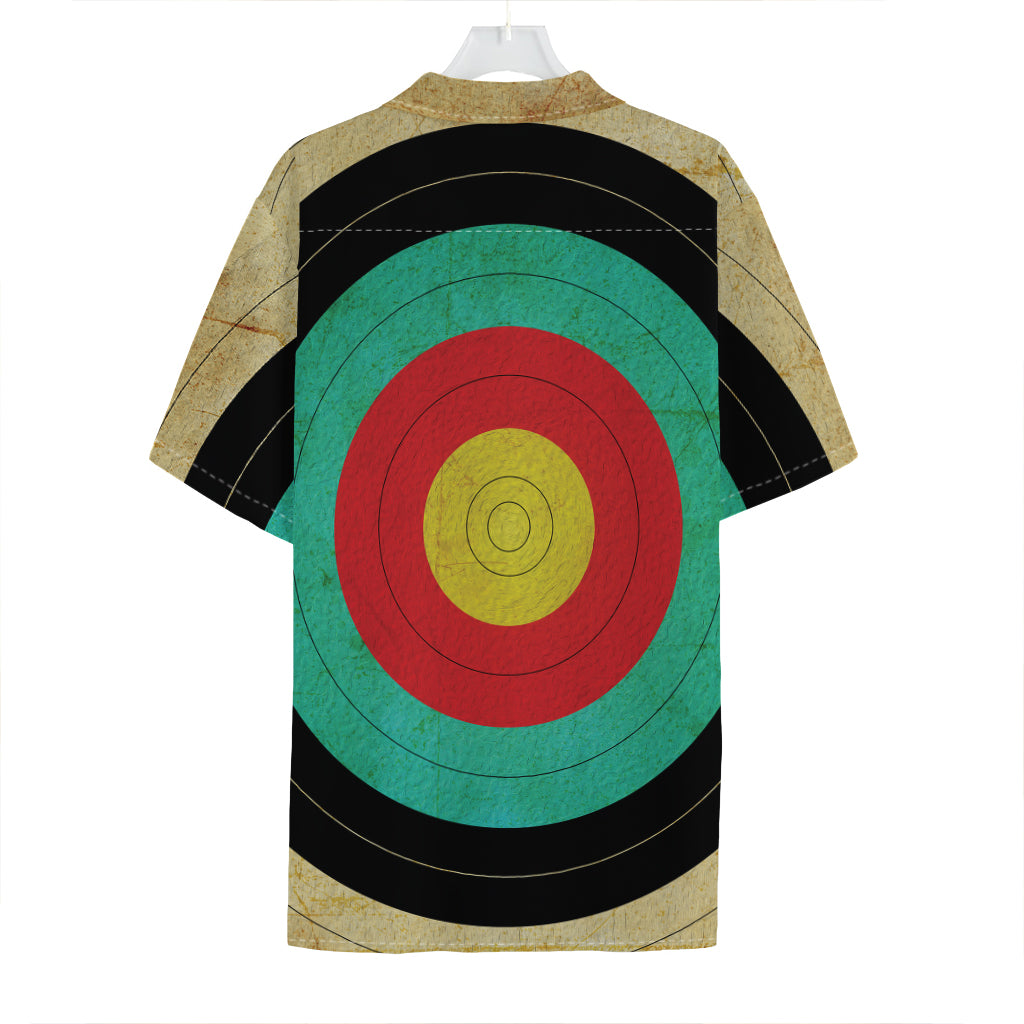 Grunge Bullseye Target Print Hawaiian Shirt