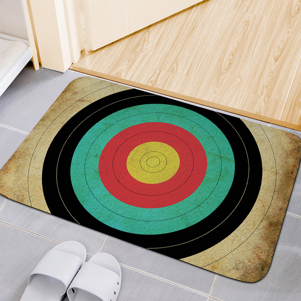 Grunge Bullseye Target Print Indoor Door Mat