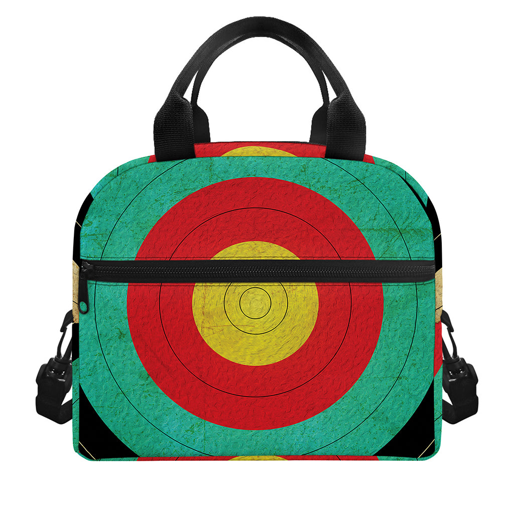 Grunge Bullseye Target Print Insulated Lunch Bag