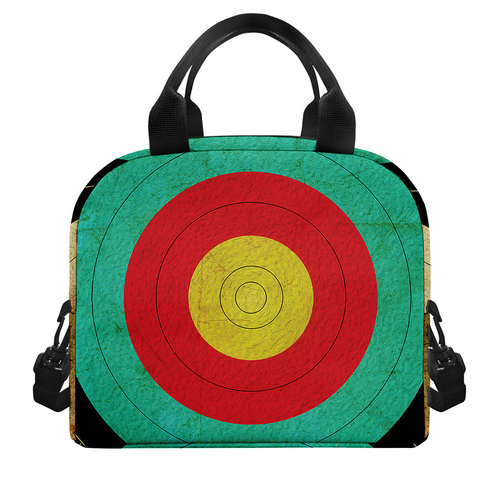 Grunge Bullseye Target Print Insulated Lunch Bag
