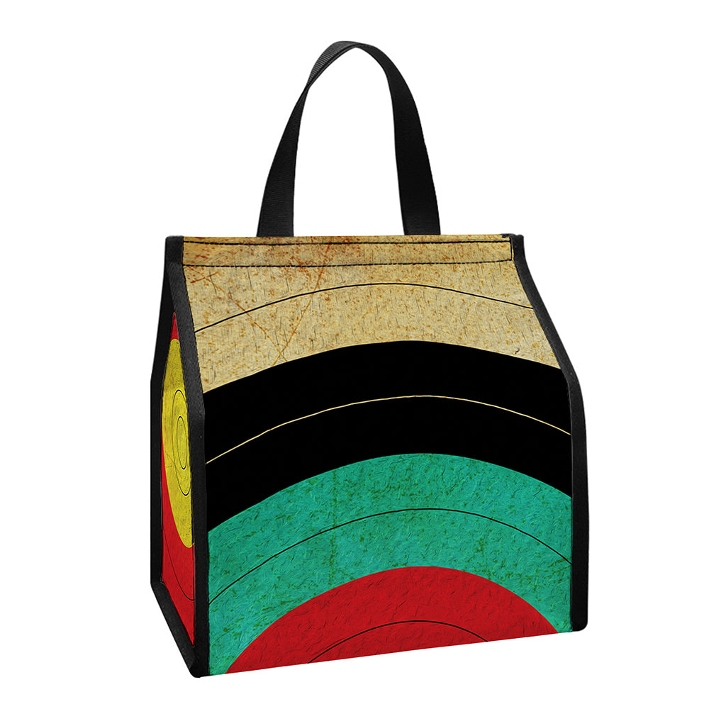 Grunge Bullseye Target Print Insulated Lunch Tote