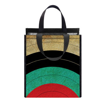 Grunge Bullseye Target Print Insulated Lunch Tote
