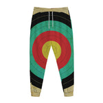 Grunge Bullseye Target Print Jogger Pants