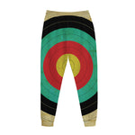 Grunge Bullseye Target Print Jogger Pants