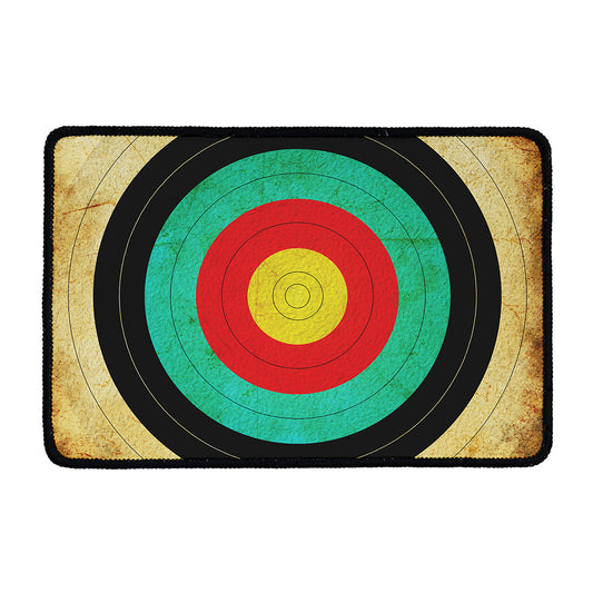 Grunge Bullseye Target Print Kitchen Mat