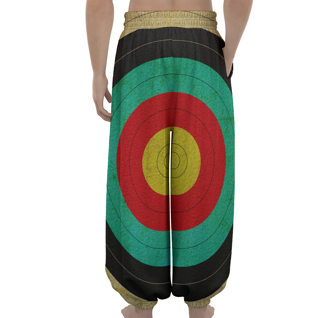 Grunge Bullseye Target Print Lantern Pants