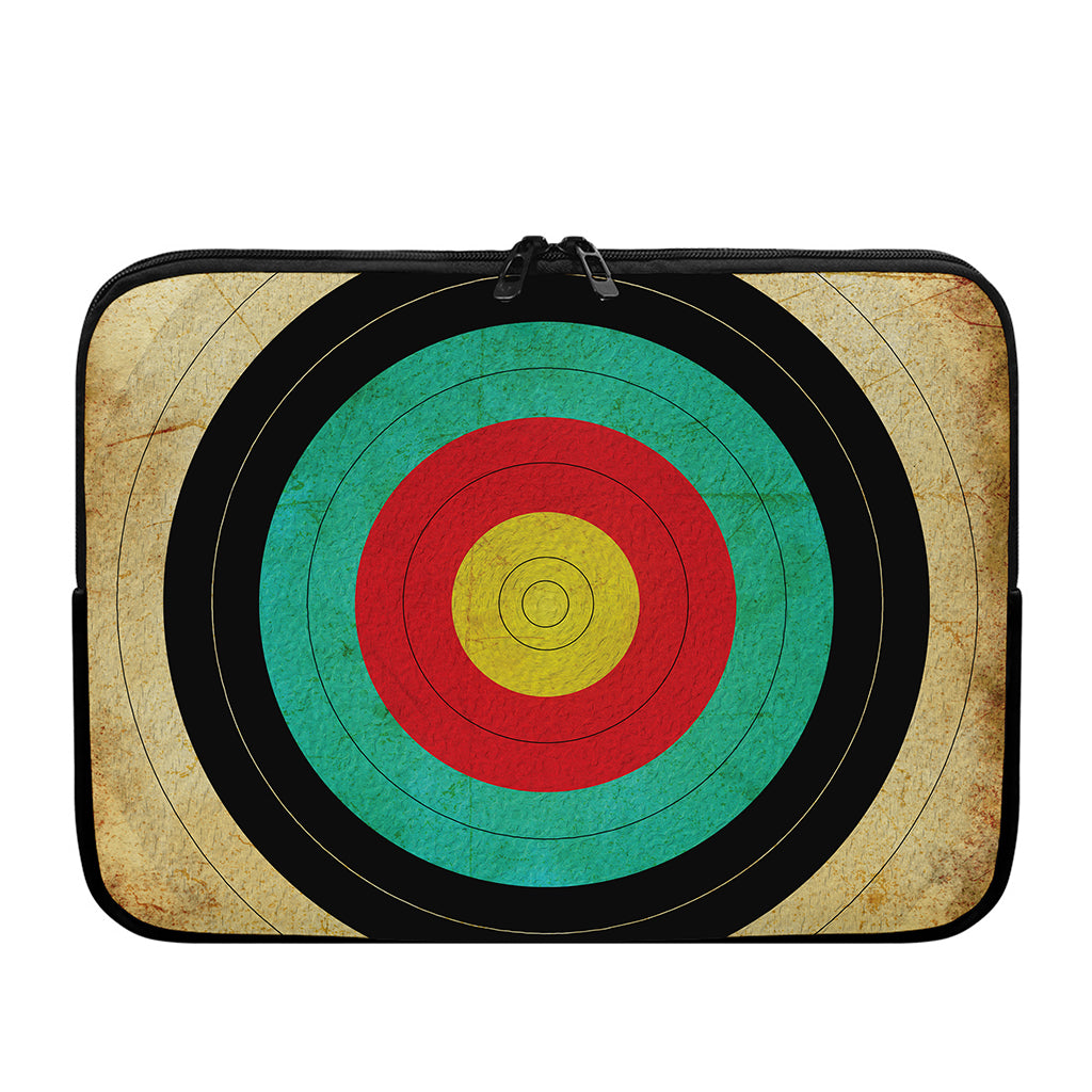 Grunge Bullseye Target Print Laptop Sleeve