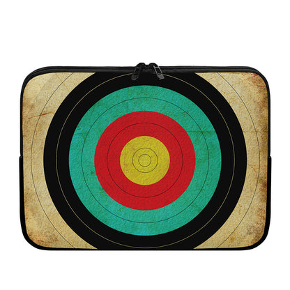 Grunge Bullseye Target Print Laptop Sleeve