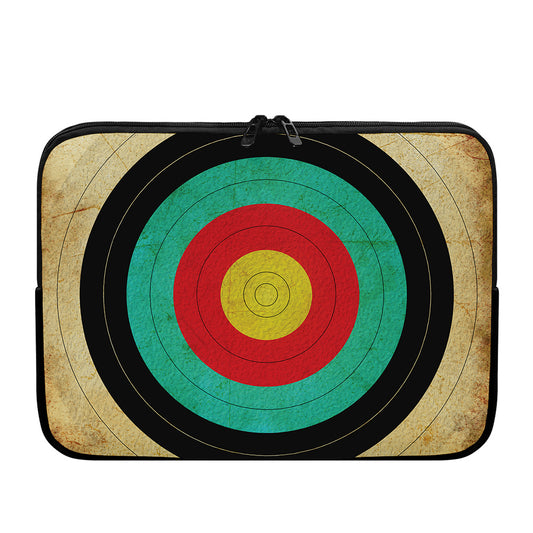 Grunge Bullseye Target Print Laptop Sleeve