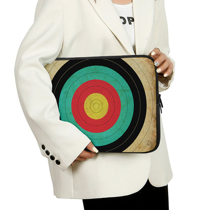 Grunge Bullseye Target Print Laptop Sleeve
