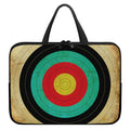 Grunge Bullseye Target Print Laptop Sleeve With Handle