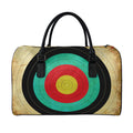 Grunge Bullseye Target Print Leather Duffel Bag