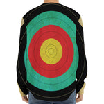 Grunge Bullseye Target Print Long Sleeve Baseball Jersey