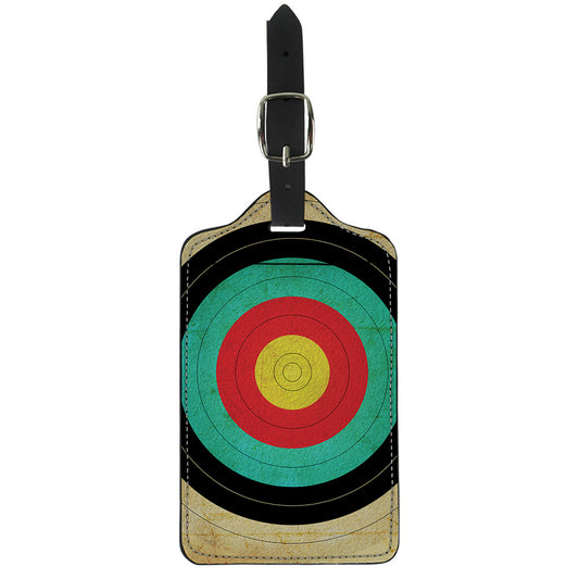 Grunge Bullseye Target Print Luggage Tag