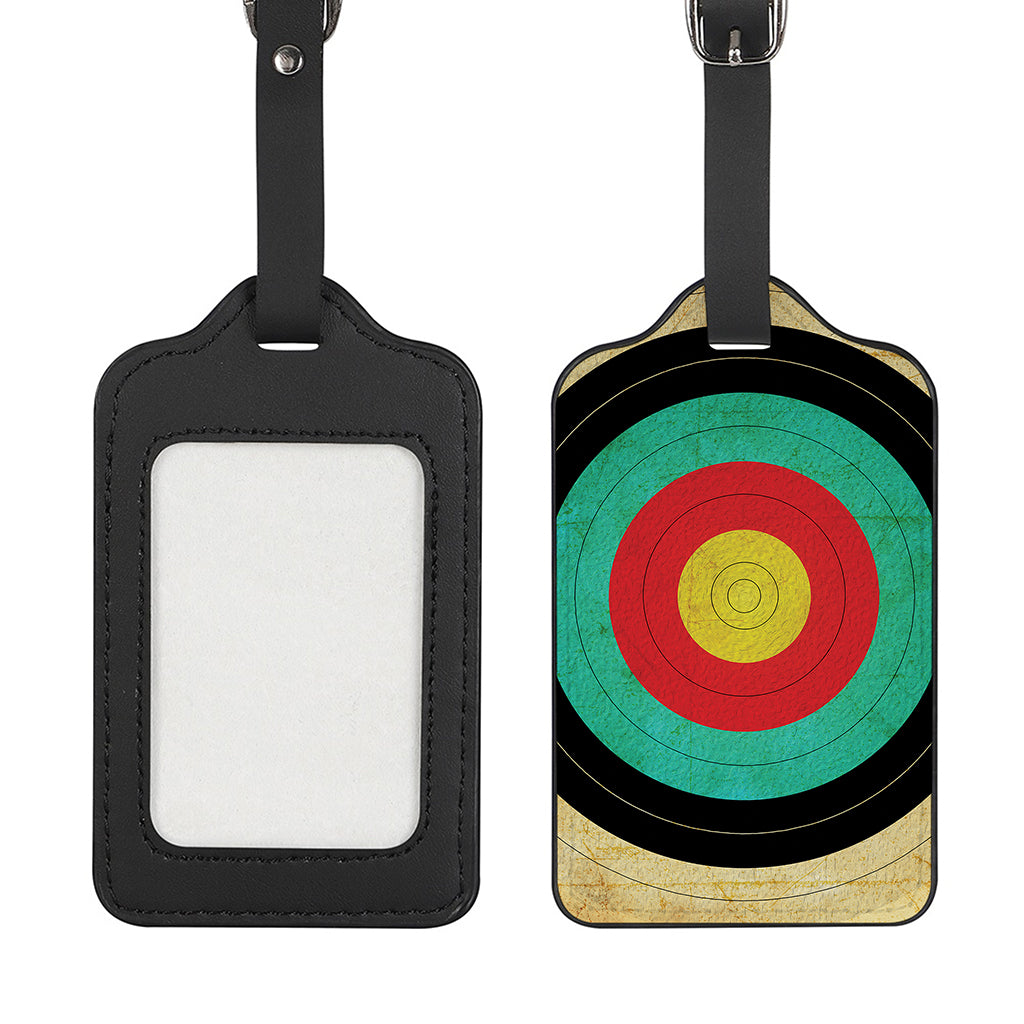 Grunge Bullseye Target Print Luggage Tag