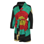 Grunge Bullseye Target Print Men's Bathrobe