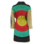 Grunge Bullseye Target Print Men's Bathrobe
