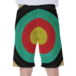Grunge Bullseye Target Print Men's Beach Shorts