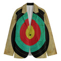 Grunge Bullseye Target Print Men's Blazer