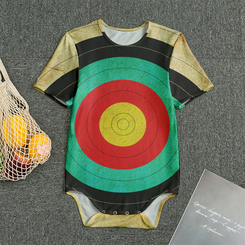 Grunge Bullseye Target Print Men's Bodysuit
