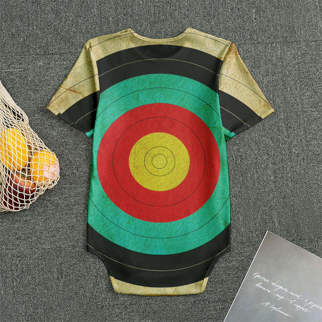 Grunge Bullseye Target Print Men's Bodysuit