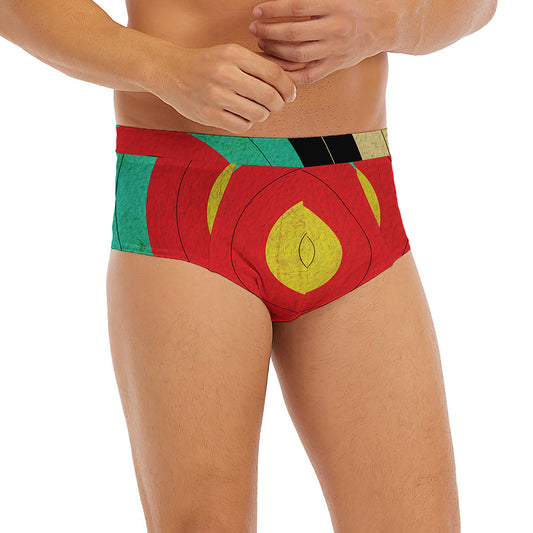 Grunge Bullseye Target Print Men's Briefs
