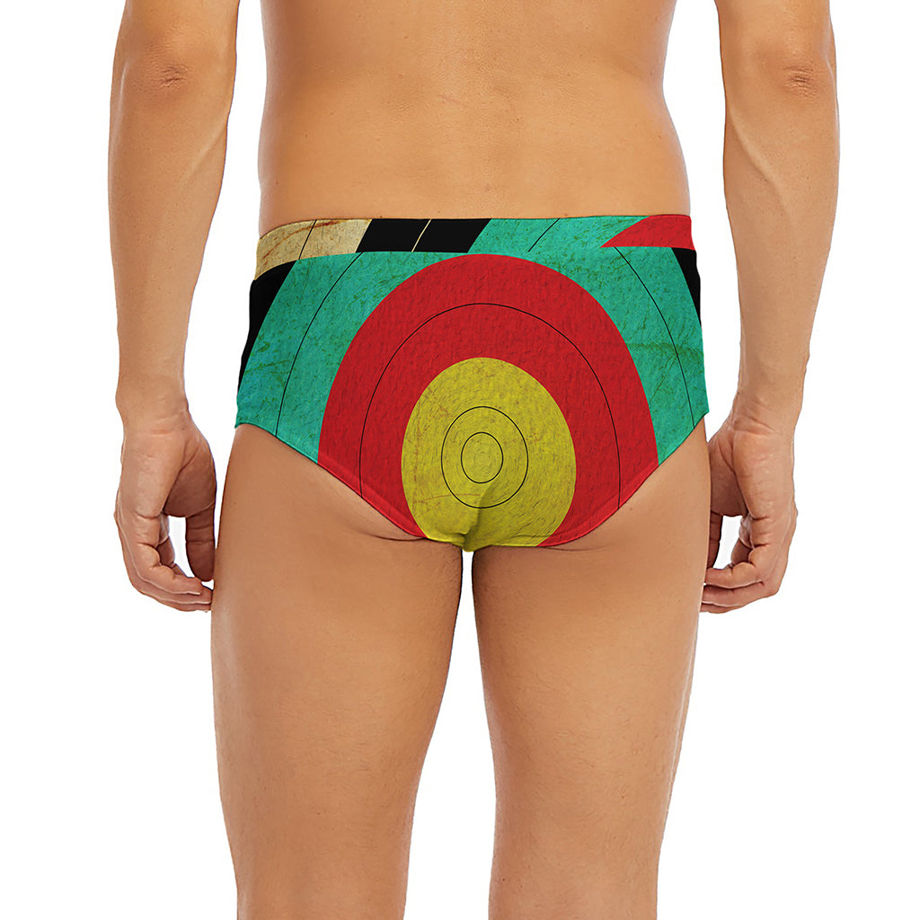 Grunge Bullseye Target Print Men's Briefs