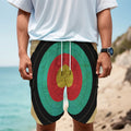 Grunge Bullseye Target Print Men's Cargo Shorts