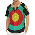 Grunge Bullseye Target Print Men's Deep V-Neck Shirt