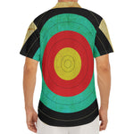 Grunge Bullseye Target Print Men's Deep V-Neck Shirt