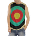 Grunge Bullseye Target Print Men's Fitness Tank Top