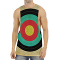 Grunge Bullseye Target Print Men's Muscle Tank Top