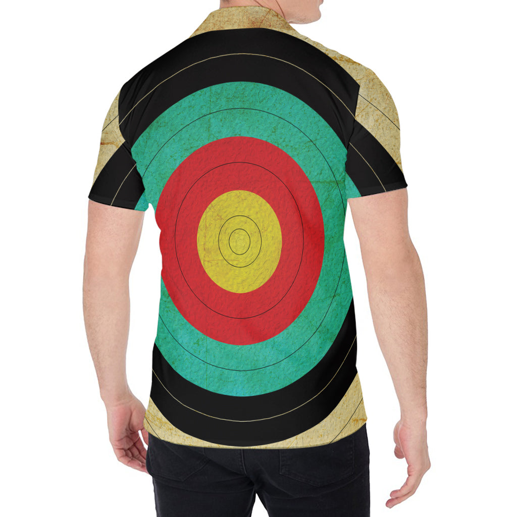 Grunge Bullseye Target Print Men's Shirt