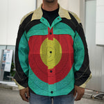 Grunge Bullseye Target Print Men's Shirt Jacket