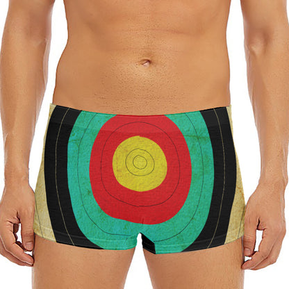 Grunge Bullseye Target Print Men's Short Boxer Briefs