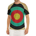 Grunge Bullseye Target Print Men's Short Sleeve Rash Guard