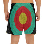Grunge Bullseye Target Print Men's Split Running Shorts