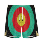Grunge Bullseye Target Print Men's Sports Shorts